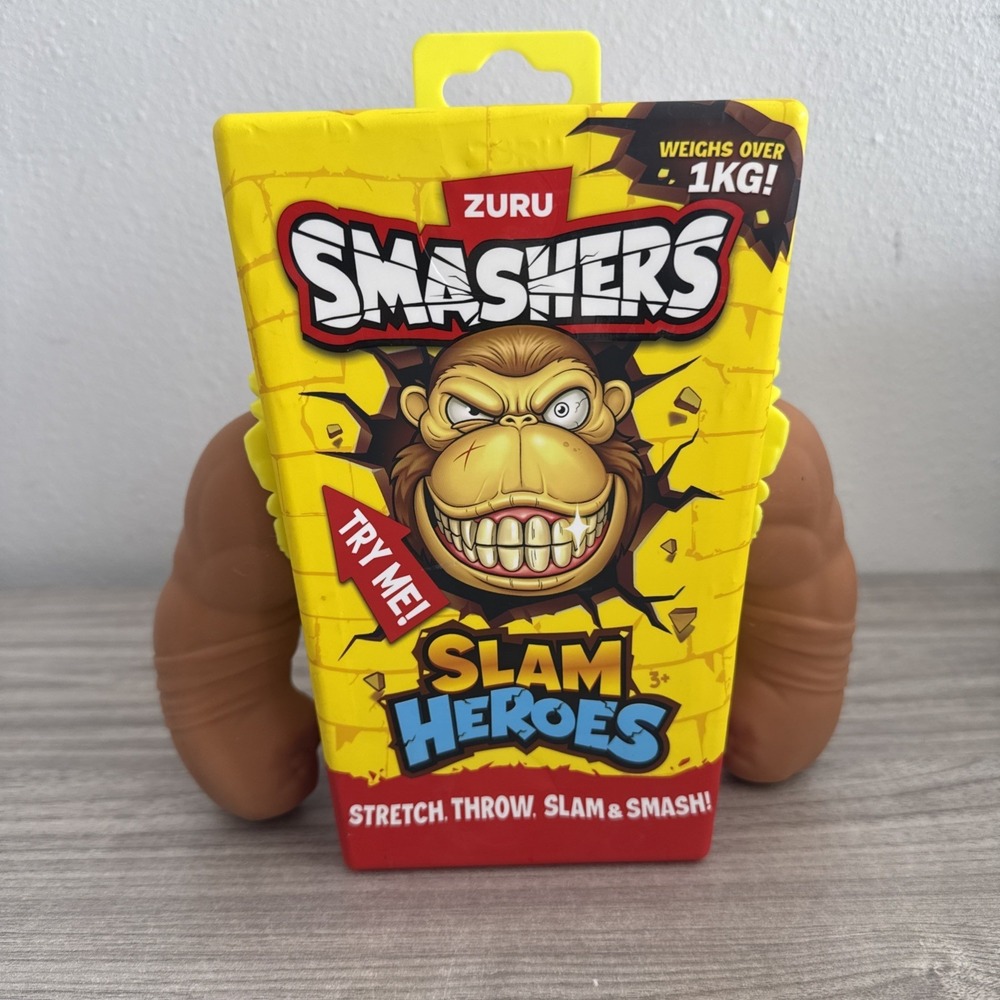 Zuru‎ Smashers SLAM Heroes Stretchy Gorilla Brown Stretchable Toy
